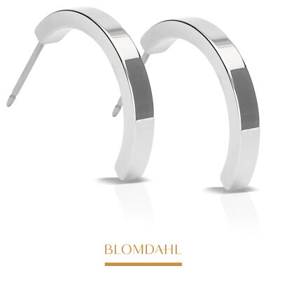 Hypoallergenic Earrings Pendant Plain Curved 20 mm