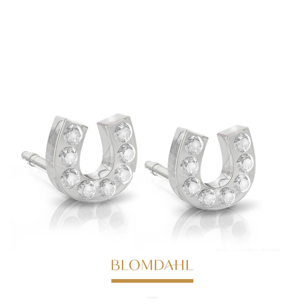 Kolczyki hipoalergiczne Brilliance Horseshoe Crystal 7 mm