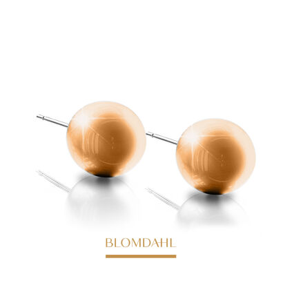 Kolczyki hipoalergiczne Pearl Golden Rose 6 mm
