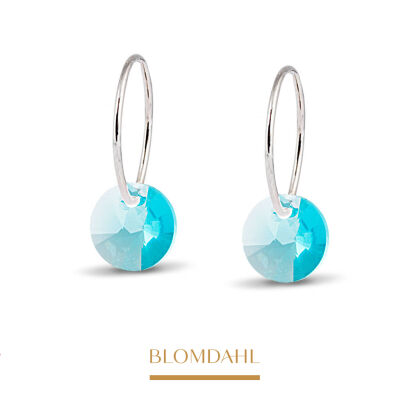 Hypoallergenic Round Turquoise Earrings 8 mm