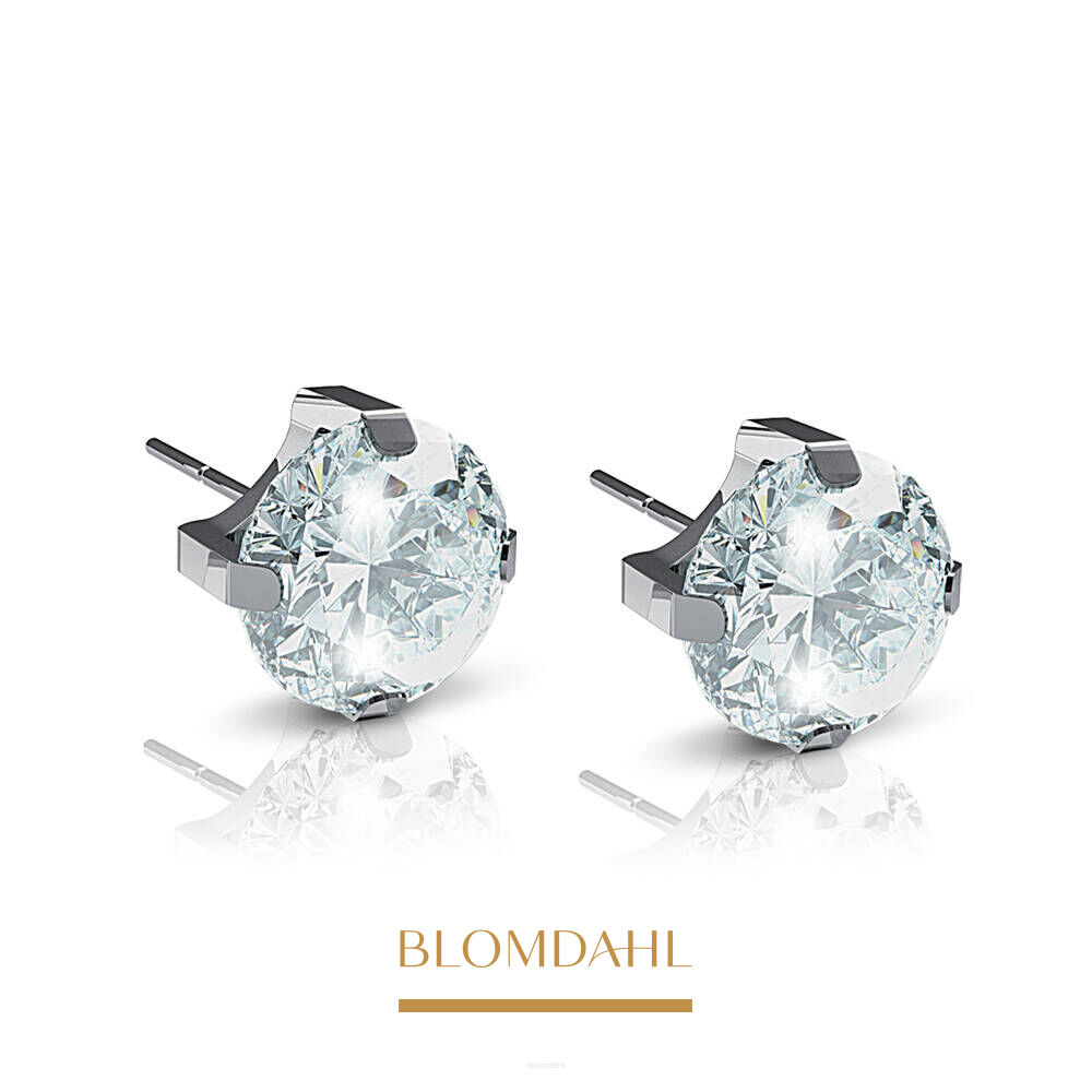 Hypoallergenic Tiffany CZ White 4mm Earrings