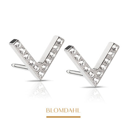 Hypoallergenic Brilliance V Crystal 8 mm Earrings