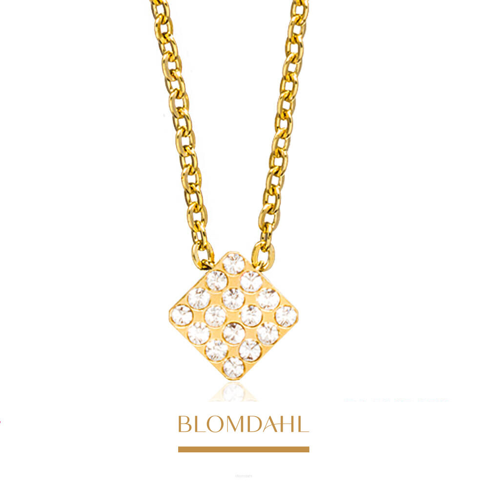 Brilliance Square Crystal Necklace 8 mm