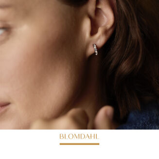 Kolczyki hipoalergiczne Pendant Mixed Curved Crystal / White 10 mm - 2