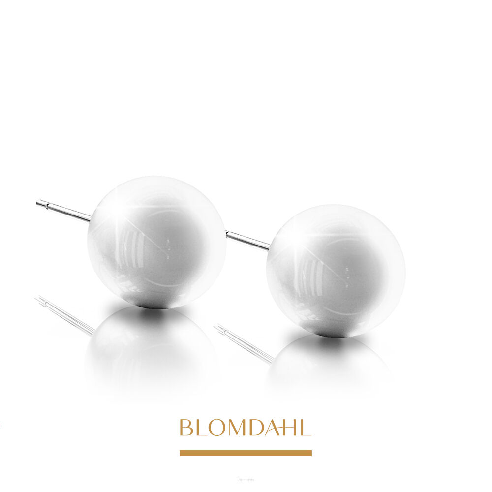 Hypoallergenic Pearl White 6 mm Earrings