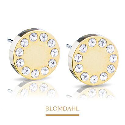Hypoallergenic Brilliance Puck Crystal 8 mm Earrings
