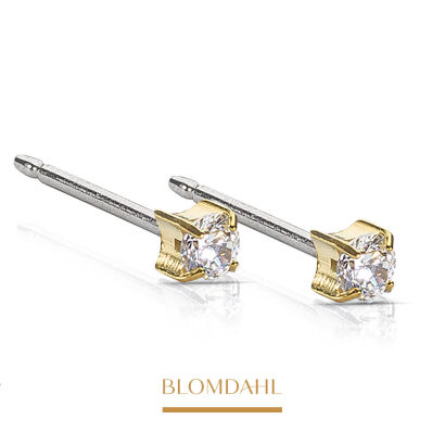 Hypoallergenic Tiffany Cz White 3 mm Earrings