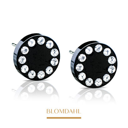 Hypoallergenic Brilliance Puck Crystal 8 mm Earrings